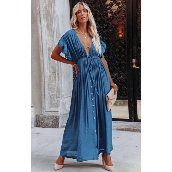 Boho Dress, Maxi Boho Dress, Maxi Dress, Bohemian Dress, Hippie Dress, Boho - Picture 1 of 8